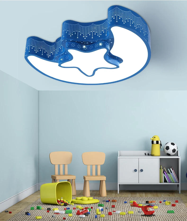 Детская комната Потолочный купол свет креативный Звезда Луна девушка светильник