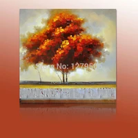 hand painted autumn big tree beautiful landscape oil painting on canvas modern abstract wall art for living room home decor