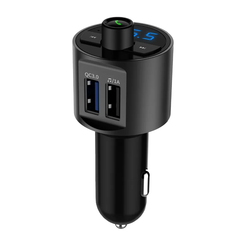 LCAV BT56 беспроводной fm передатчик для радиостанции bluetooth адаптер двойной QC 3 0 usb