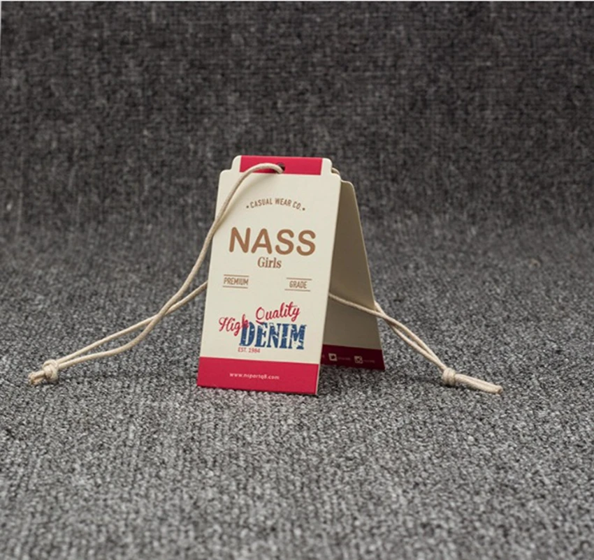 

Custom paper labels hang tags garment customized clothes hang tag sale tags
