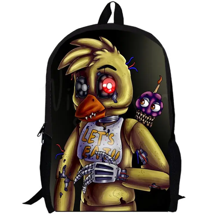 13inch game anime backpack double layer children Freddy Chica Foxy Bonnie pre-k School bags men custom made | Багаж и сумки