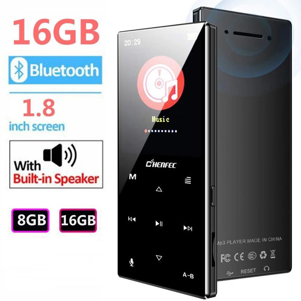 MP3 плеер Bluetooth 4 2 встроенный динамик металлическая сенсорная кнопка музыкальный hi