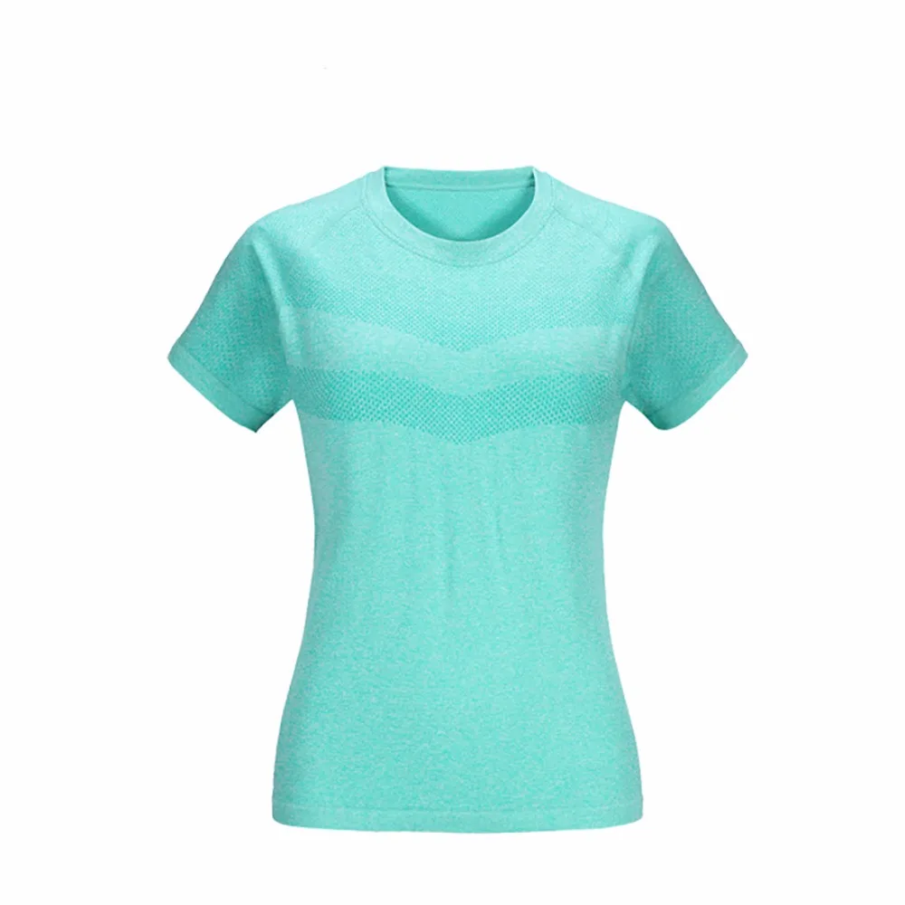 Ursfur женские короткий рукав T_shirts Повседневная Фитнес быстрое высыхание женский