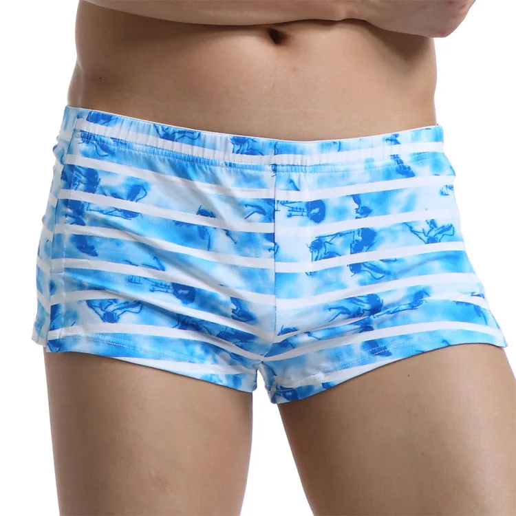 3 шт./лот новинка мужские боксеры нижнее белье с чернильным рисунком 100% хлопок