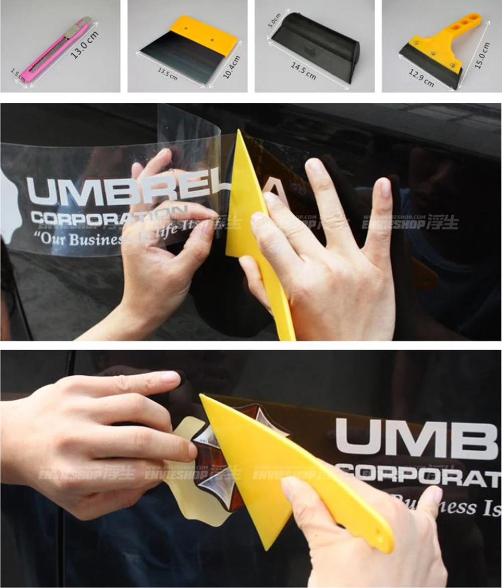 7pcs/set Car Foil Scraper Tools Squeegee Window Tinting Auto Vinyl Film Install Wrapping Applicator Scratch-less | Автомобили и