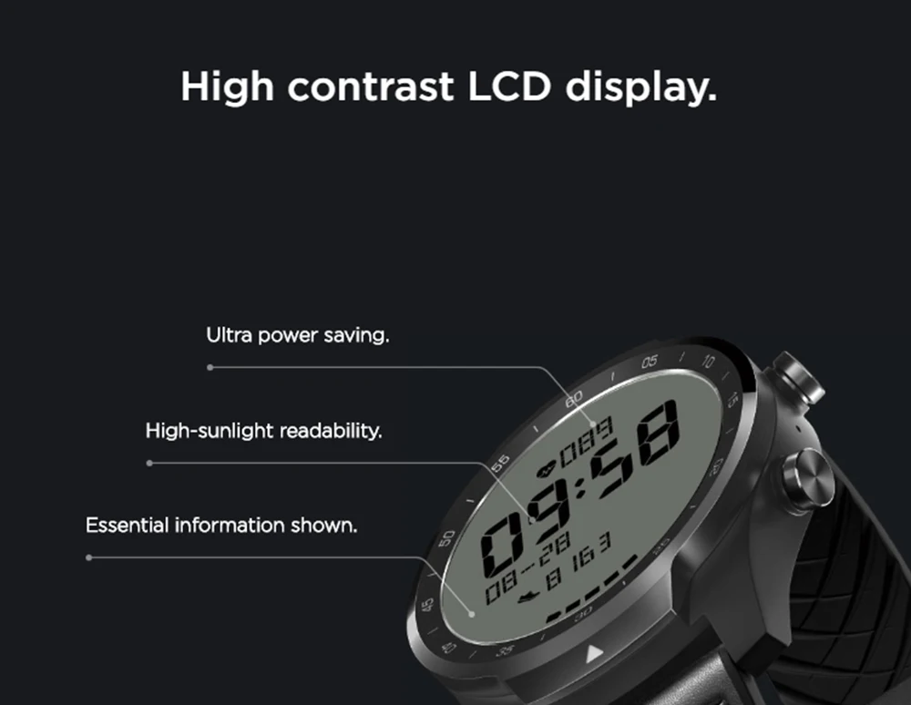 Global Ticwatch PRO Android носить NFC Google Pay gps Смарт часы IP68 Водонепроницаемый AMOLED дисплей smartwatchs для мужчин
