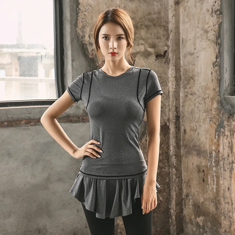 Для женщин спортивный костюм Йога набор тренажерный зал сжатия 3 шт короткий