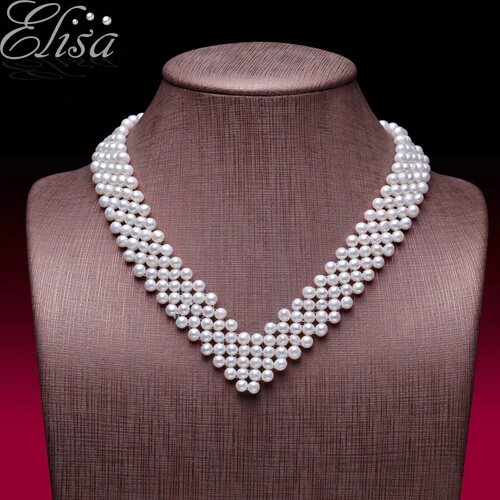 Многослойное ожерелье из натурального жемчуга 5 6 мм маленькая жемчужина 100%