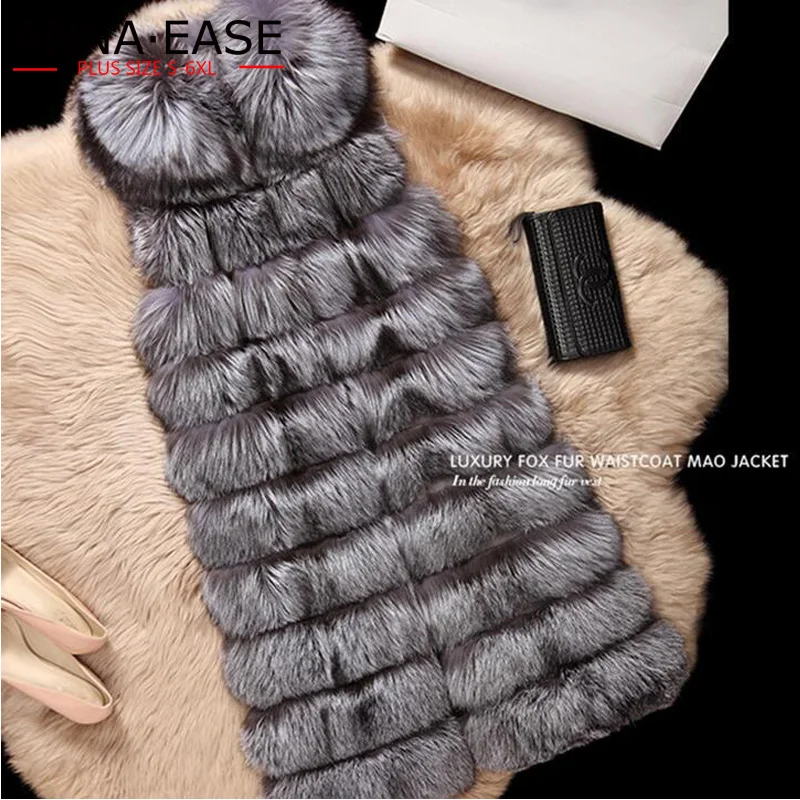 Женский удлиненный жилет из искусственного меха женский серебристого лисьего