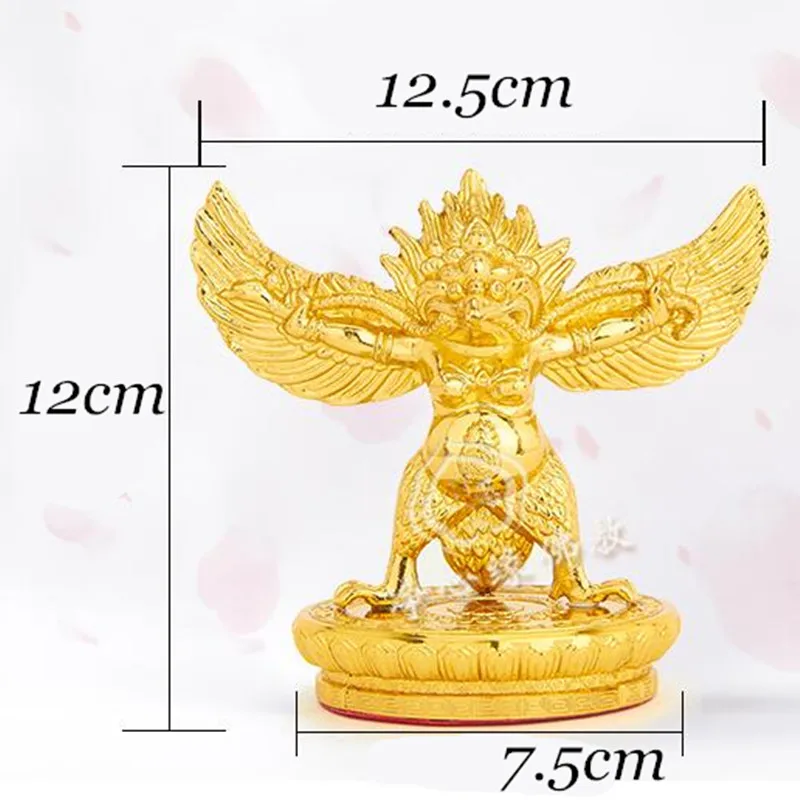 as picture shown Буддийский сплав металла золочение золота Fengshui поставщиков Lucky Roc Garuda большой золотой Крылатый Пэн птица характер - Цвет: as picture shown