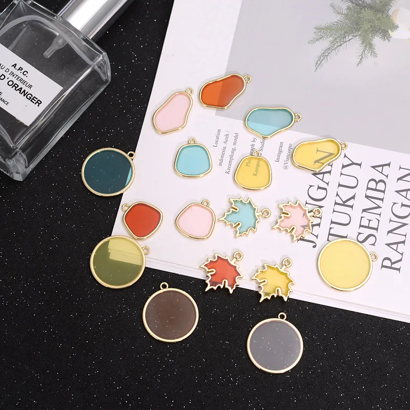 10pcs Fashion Candy-colored Acrylic Earrings Pendant Charms DIY Jewelry Findings Accessories Wholesale Supply | Украшения и