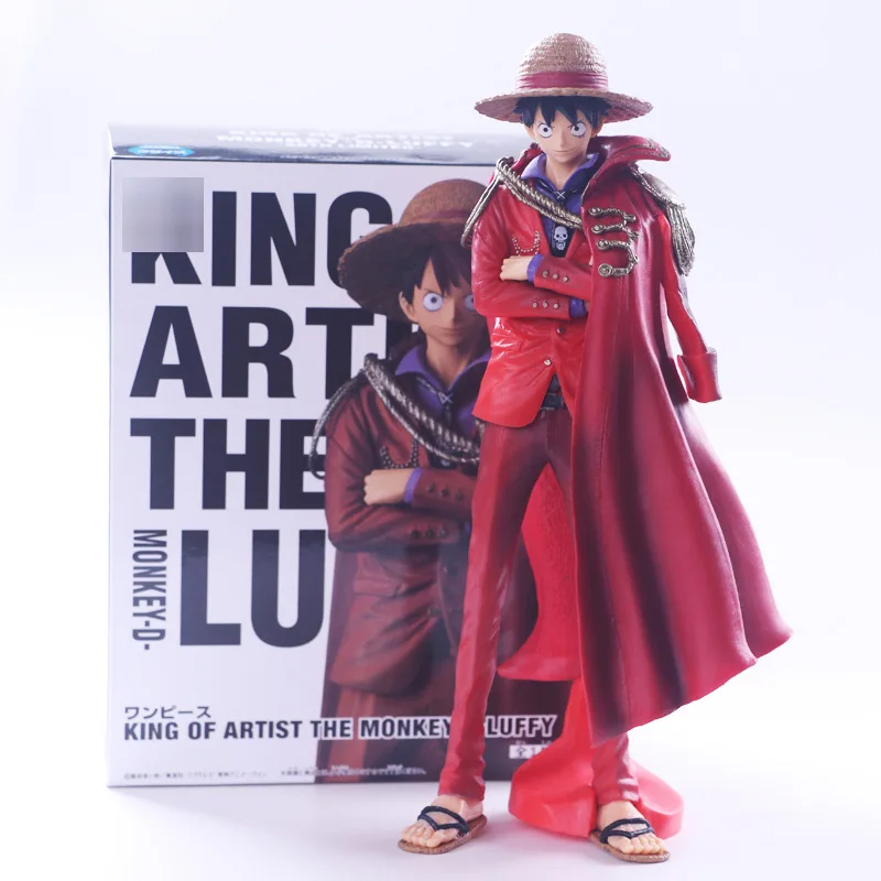 One piece Luffy 20th anniversary Ver. ПВХ фигурка красный плащ конечной король Луффи Санджи Зоро OP Коллекционная модель 25 см