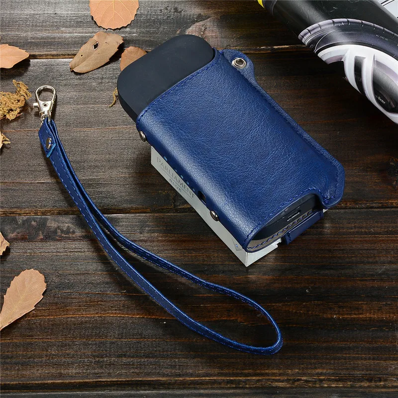 Fashion Luxury Leather Bag for IQOS 2.4 Case Plus E Cigarette Accessories Carrying Protective Cover + Lanyard |