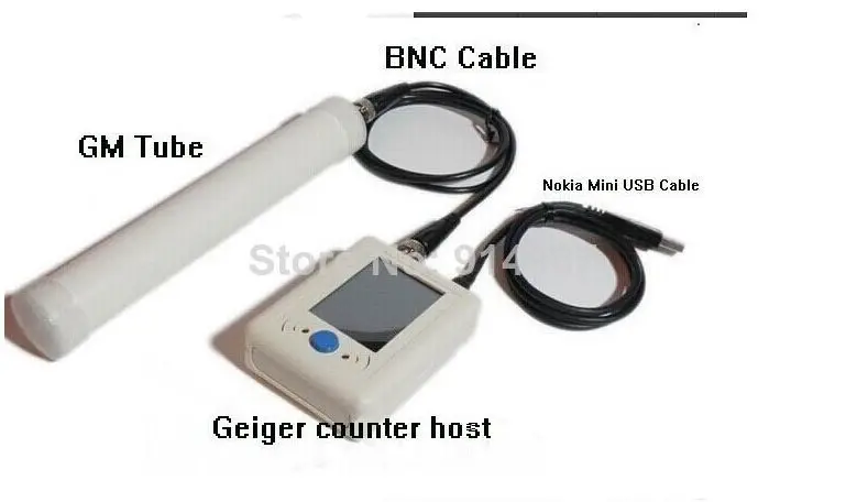 Digital Geiger Counter Nuclear Radiation Detector Radioactive Particles with Nokia Mini USB Cable + BNC GM Tube | Инструменты