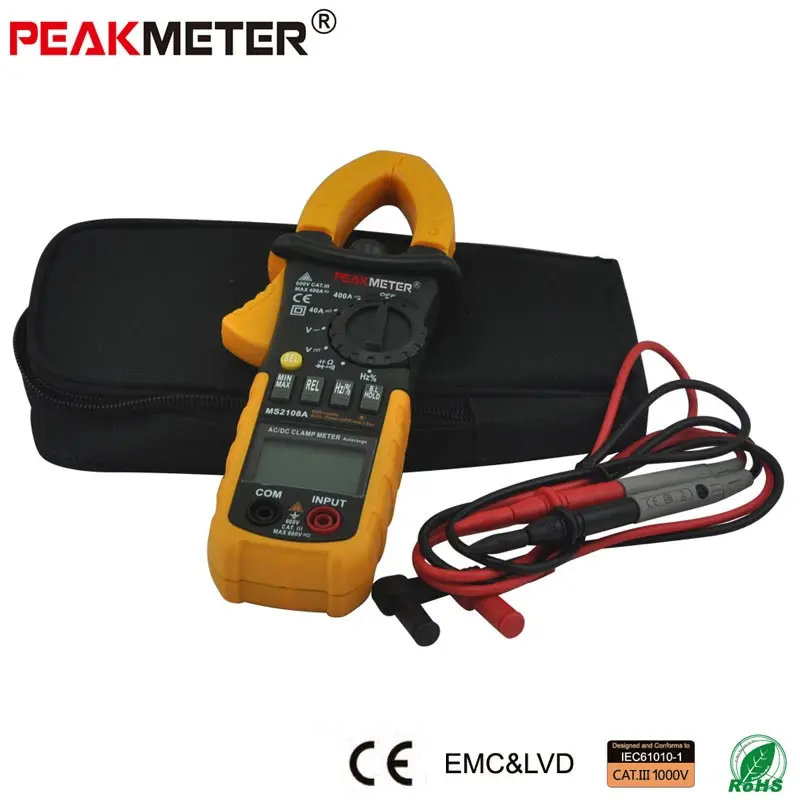 Токовые клещи PEAKMETER PM2108 MS2108A MASTECH плоскогубцы Амперметр измеритель емкости AC DC амперметрический зажим мультиметр
