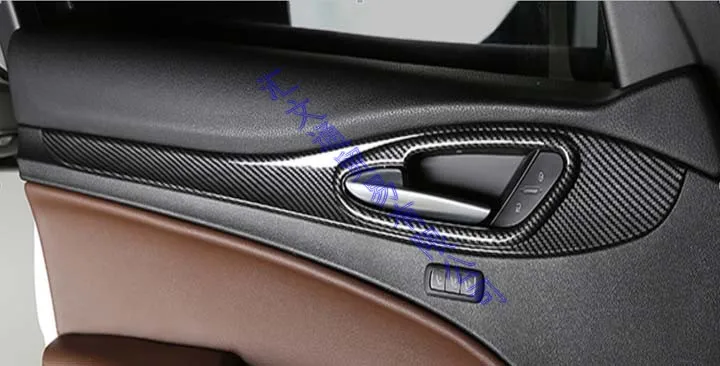 Для Alfa Romeo Stelvio автомобильные аксессуары из углеродного волокна стиль внутренняя дверная ручка Крышка ловить Чаша отделка