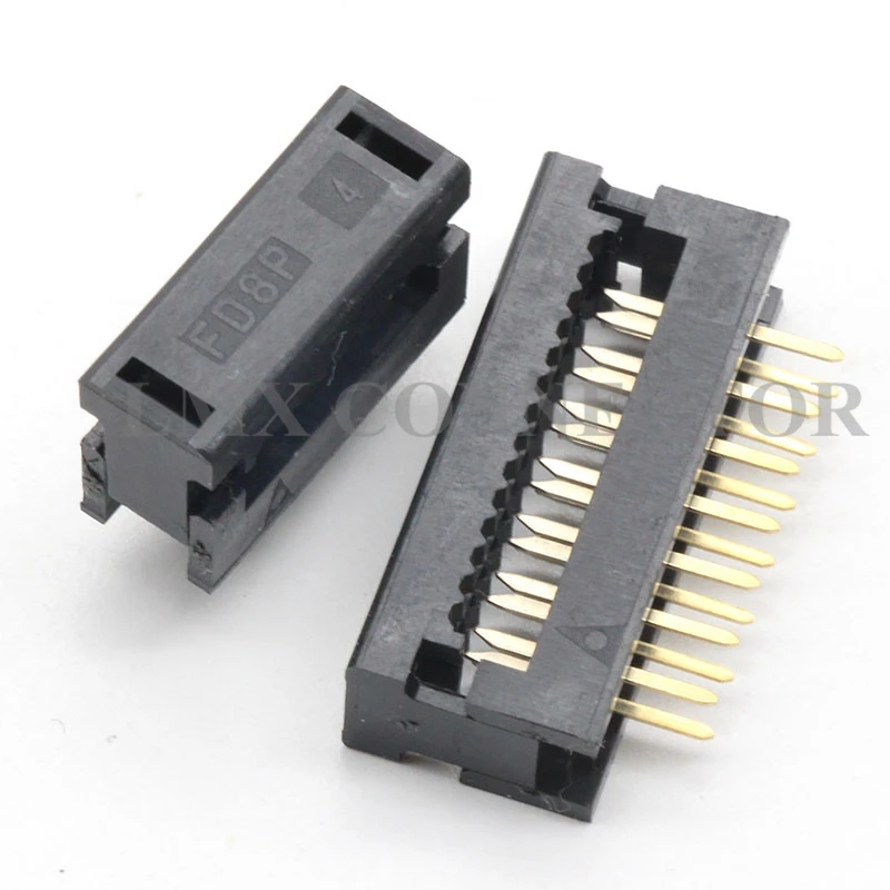 Разъем FD 2 54 мм 100PCD 2x8p/10p/12p/14p/16p/18p/20p/24p-50p Штекерный разъем IDC соединитель для