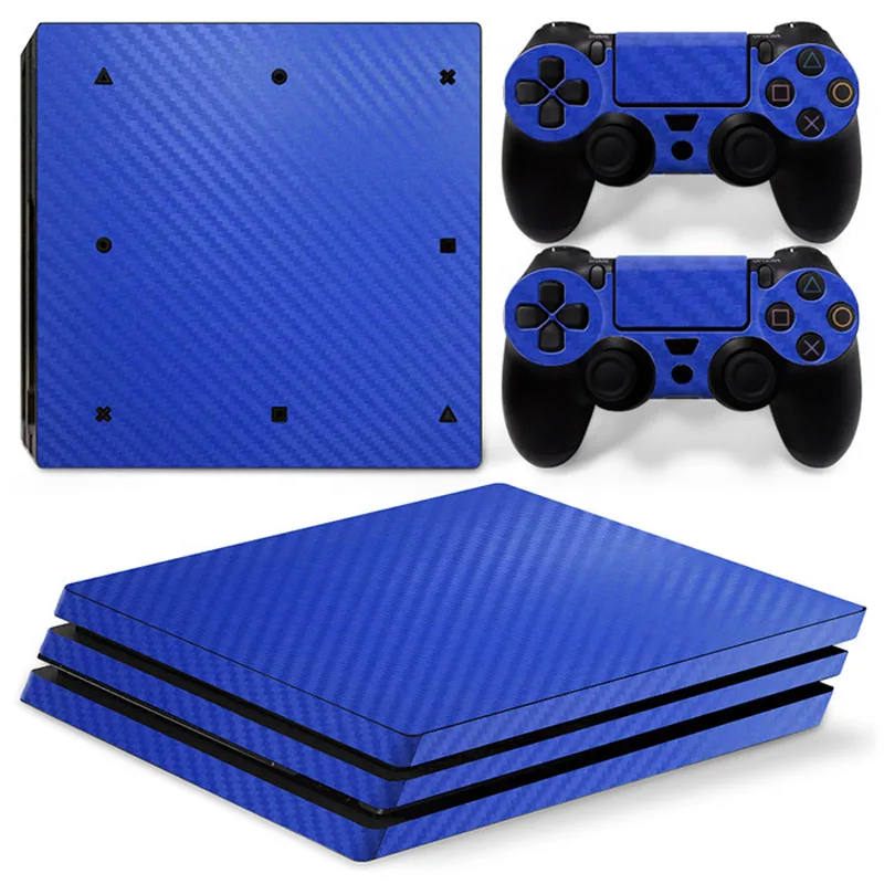 Виниловая наклейка из углеродного волокна для Sony Dualshock 4 Pro игровая консоль + 2 шт.