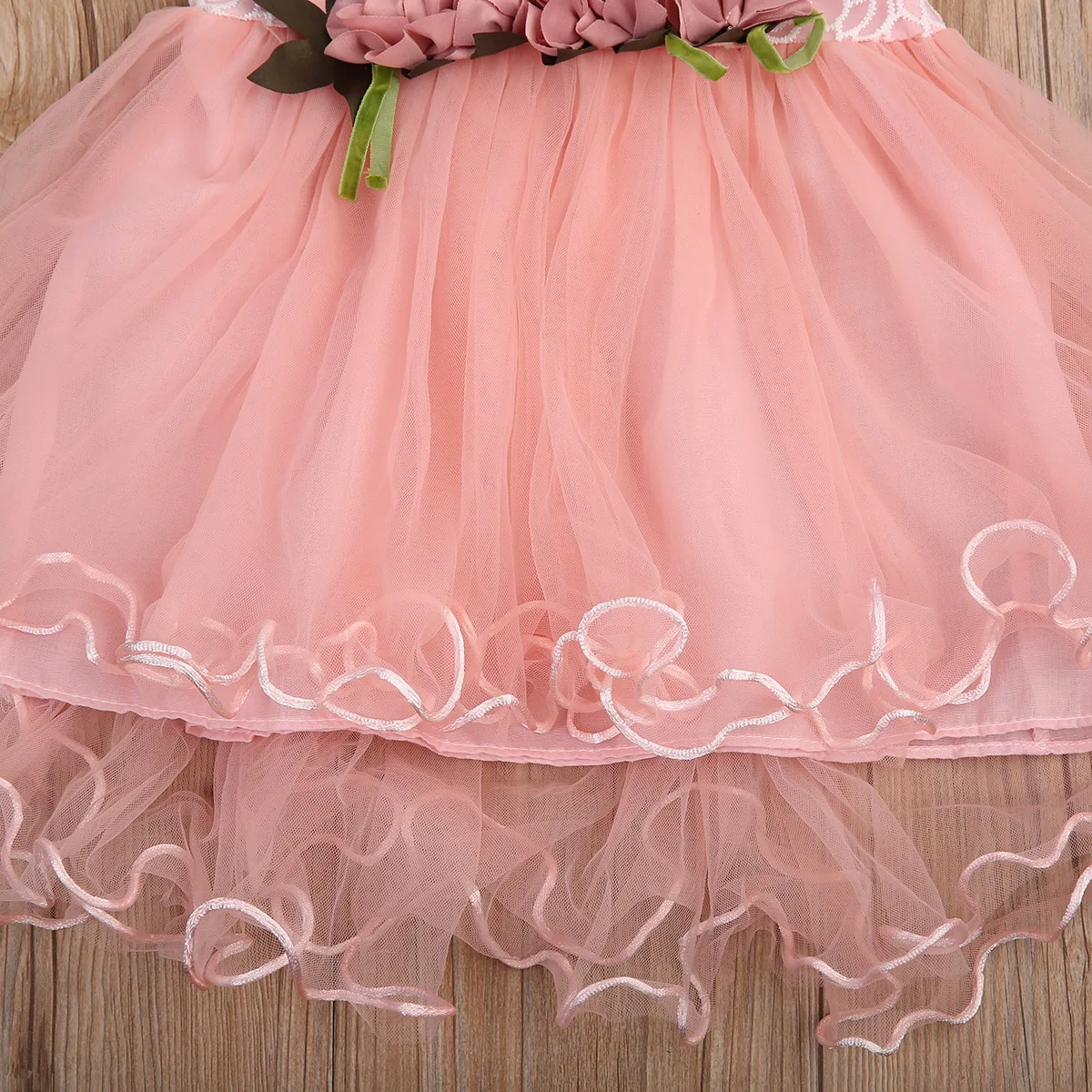 2017 летнее милое платье принцессы с фатиновой юбкой без рукавов цветочным