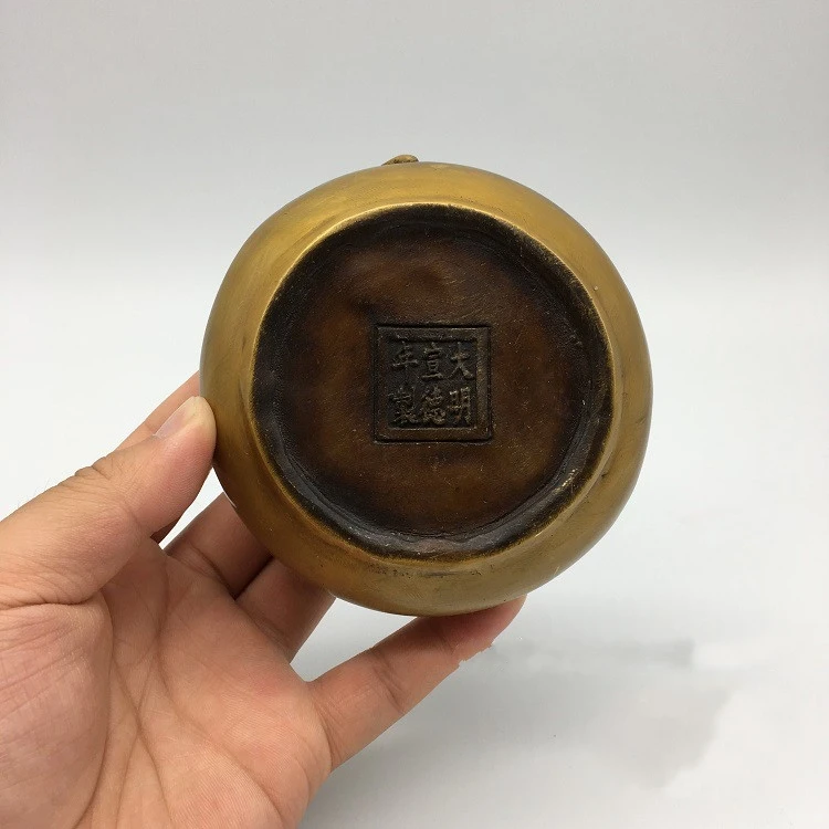 Коллекция китайские медные РЕЗНЫЕ Pixiu отважных солдат маленькие банки