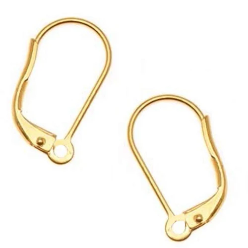 02 Gold 20 шт./лот, 316, нержавеющая сталь, золото, серебро, тон, фурнитура, французские Серьги, крючки, проволока, настройки для изготовления ювелирных изделий своими руками - Цвет: 02 Gold