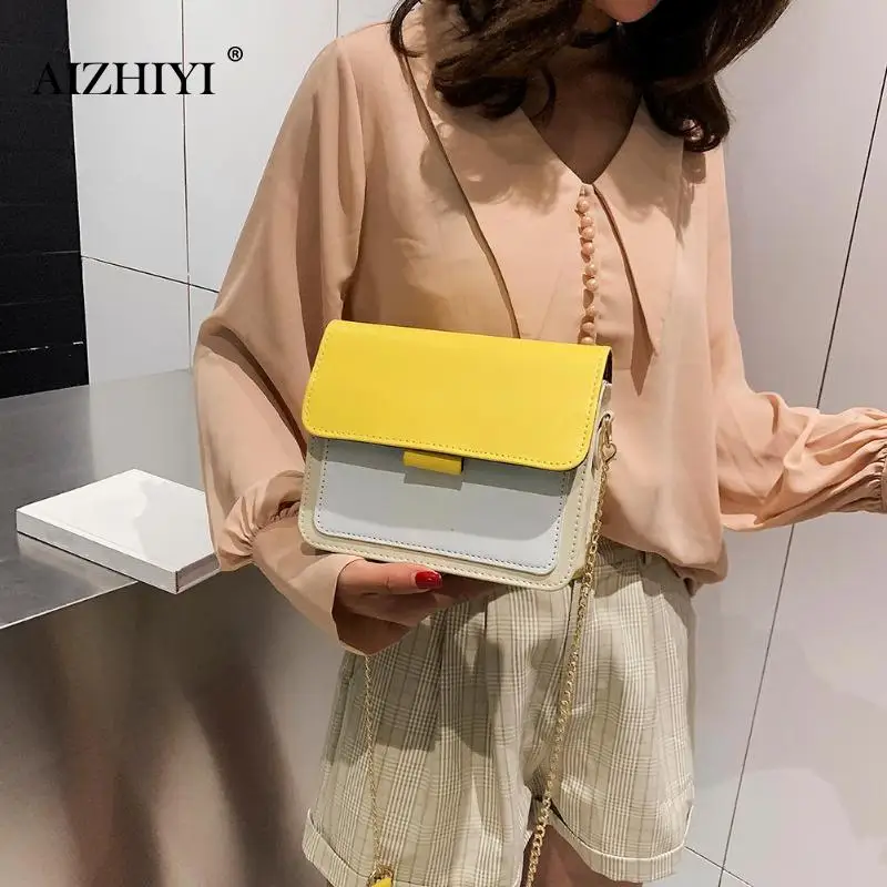 AIZHIYI Мини кожаные сумки через плечо для женщин Зеленая цепочка сумка через плечо женские сумки для путешествий и сумки bolso mujer