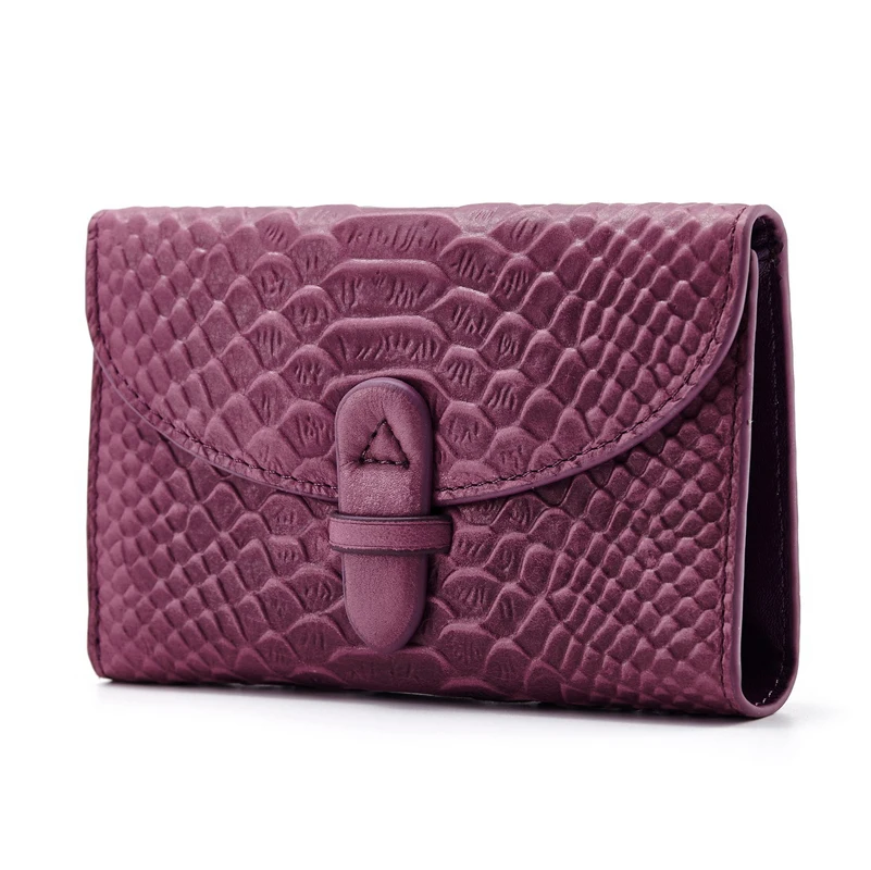 Модный женский кошелек из натуральной кожи под змеиную кожу кошельки короткий