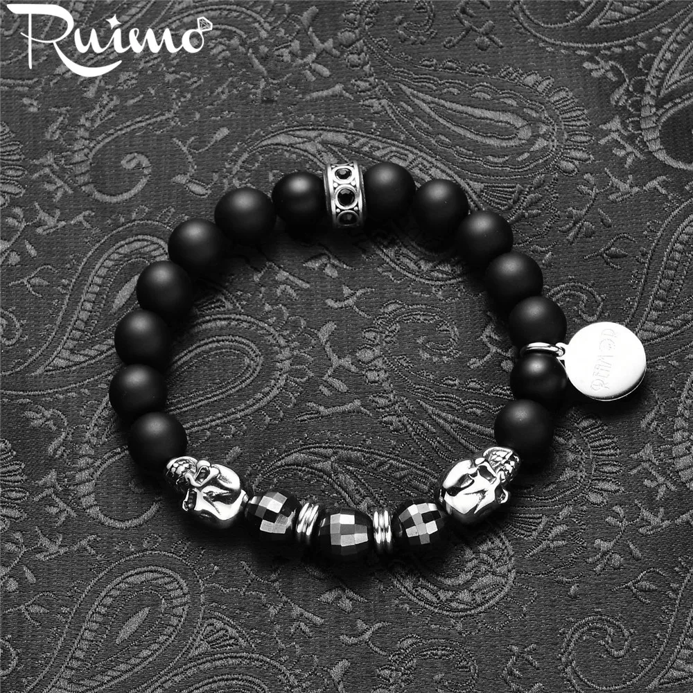 RUIMO матовый Scrub обсидиановые бусины из натурального камня для изготовления