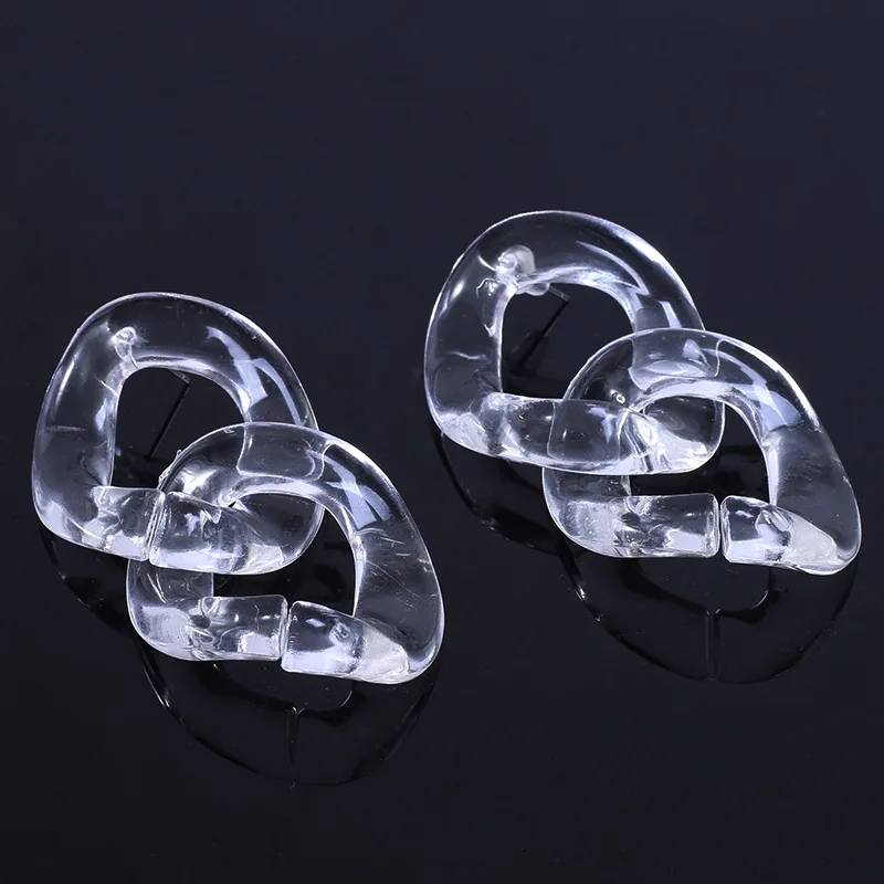 Крупные геометрические массивные Висячие серьги для женщин богемные прозрачные