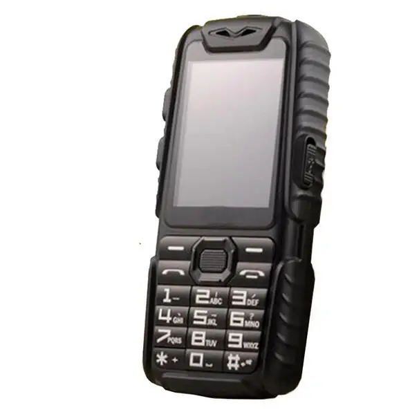 Черный Guophone A6, мобильный телефон, водонепроницаемый, ударопрочный, две sim-карты, 2,4 дюйма, фонарик, внешний аккумулятор, долгий режим ожидания, 0,3 м, камера, мобильный телефон - Цвет: Черный