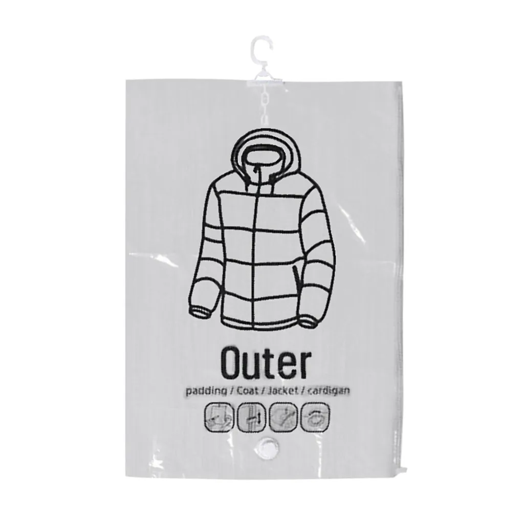 Подвесная прозрачная вакуумная сумка для хранения компрессионная одежды с