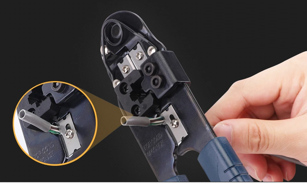 808-376C Pro'skit компьютерная Хрустальная головка обжимные плоскогубцы(200 мм) Профессиональный Интернет-кабель Сети Обжимные полосы резцы плоскогубцы