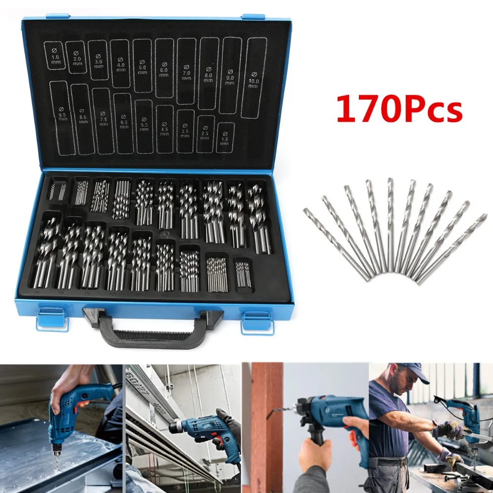 Набор инженерных Сверл из быстрорежущей стали 170 1 - 10 мм 4241 шт. | Дом и сад