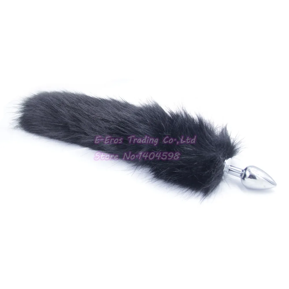 LEten искусственный Лисий хвост Анальная пробка Нержавеющая сталь металлическая