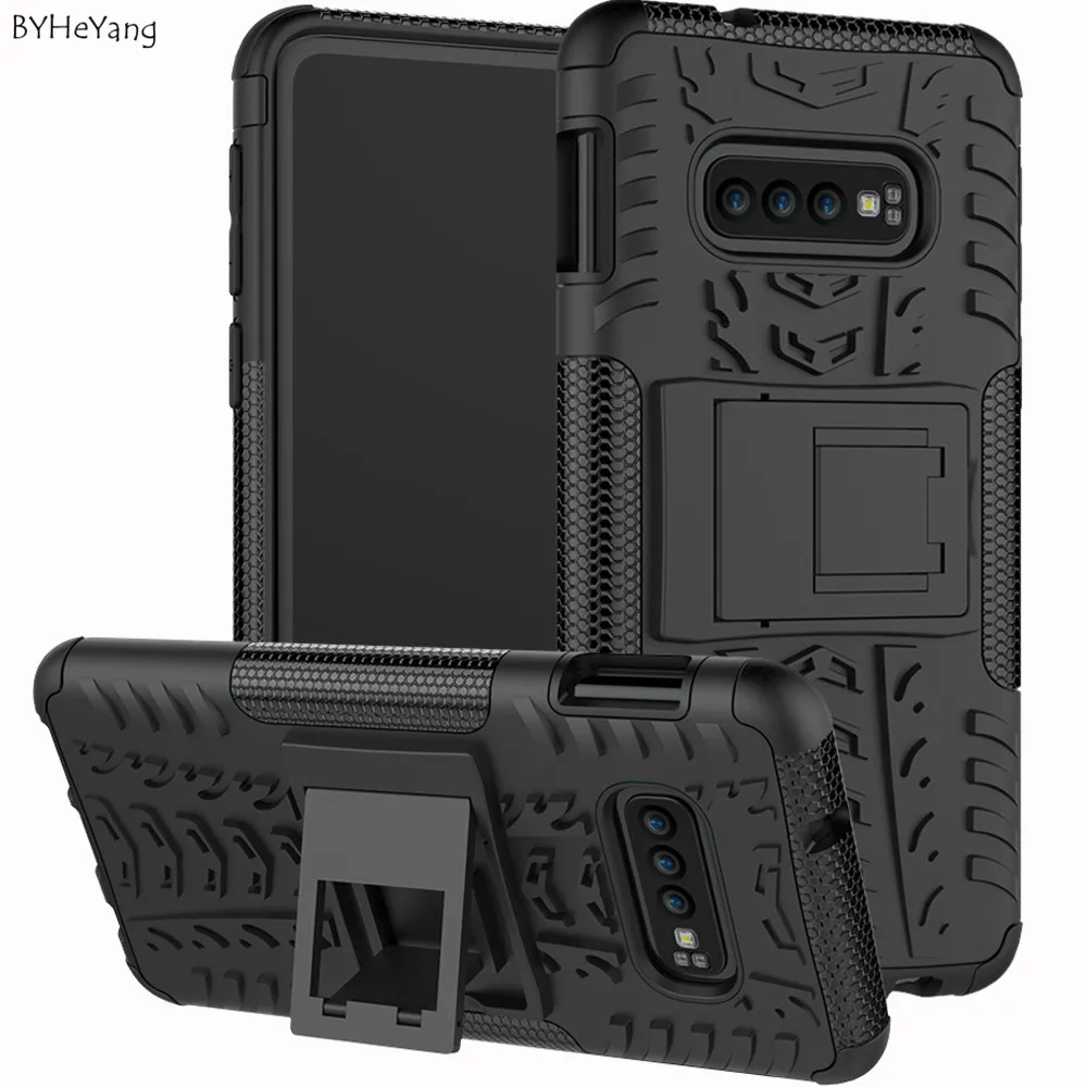 Чехол-подставка для Samsung Galaxy S10 E армированный Силиконовый прочный жесткий