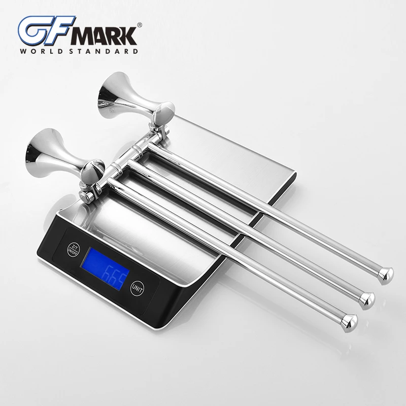 Регулируемый держатель для полотенец GFmark Active настенный хромированный