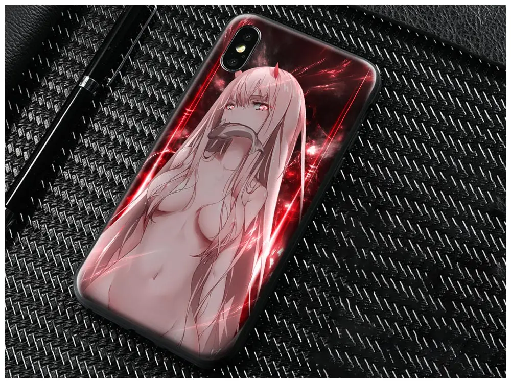 Zero Two Darling in the FranXX аниме стекло Мягкие силиконовые чехлы для телефонов оболочка для iPhone 6 6s 7 8 Plus X XR XS 11 PRO MAX