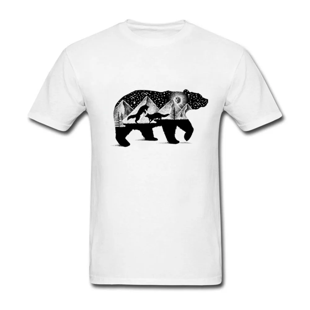 2018 самая дешевая модная футболка с медведем мужская коротким рукавом мужские