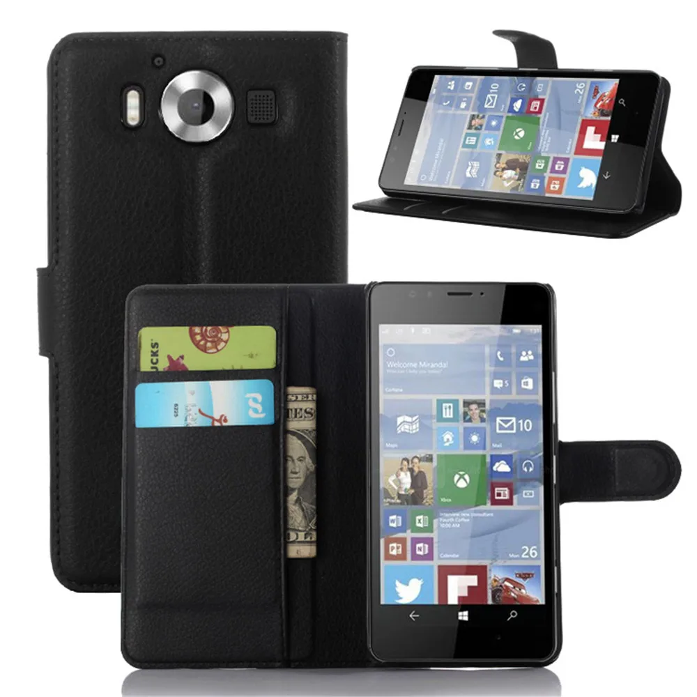 Чехол для Nokia Lumia 950 роскошный кожаный чехол кошелек Microsoft lumia 5 2 дюйма чехлы