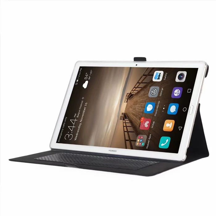 Супер тонкий чехол из углеродного волокна искусственной кожи для Huawei M5 10 8 дюймов