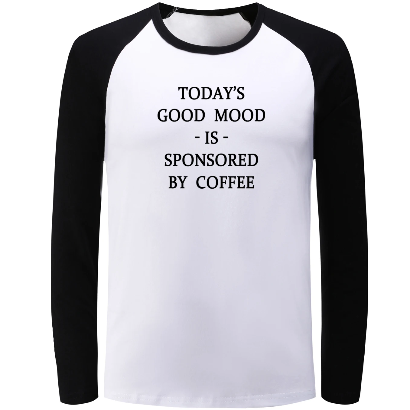 Футболка с длинным рукавом принтом кофе|designer tshirt|raglan tshirtcasual t-shirt |