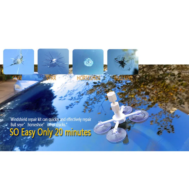 Ремонт лобового стекла автомобиля трещина чип Смолы инструмент ремонт DIY набор