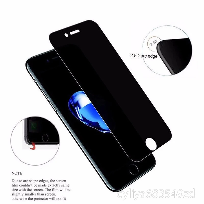 Защитное стекло для iPhone X Xr Xs Max 8 7 6 6S Plus закаленное антишпионское 10 шт./лот 2.5D |