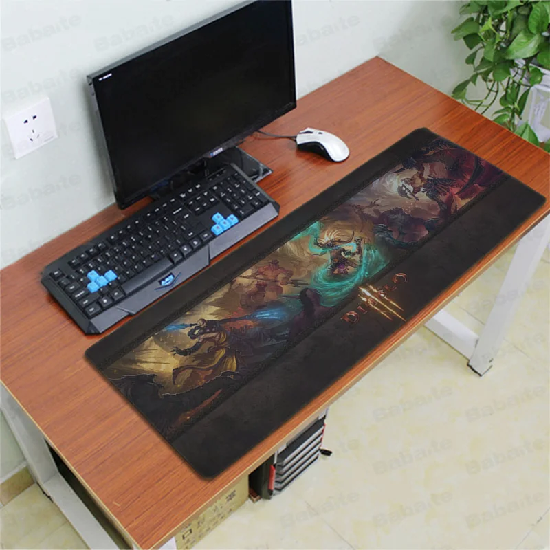 Babaite,, Diabloe, игровой проигрыватель, стол, ноутбук, резиновый коврик для мыши,, большой коврик для мыши, клавиатуры, коврик - Цвет: Lock Edge 40X90cm
