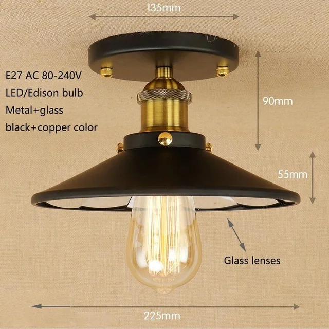 7 Лофт винтажные потолочные светильники Lamparas De Techo Lustre Luminaria Abajur комнатная потолочная лампа освещение Промышленное освещение для гостиной - Цвет корпуса: 7