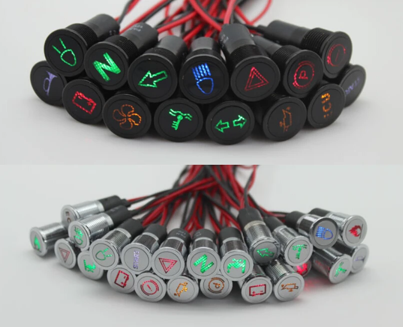 Filn FL1M-16FW-C 16 мм 12 в led dash светодиодный индикатор автомобиля аппликатор символ сигнальный индикатор пилот Dash светильник