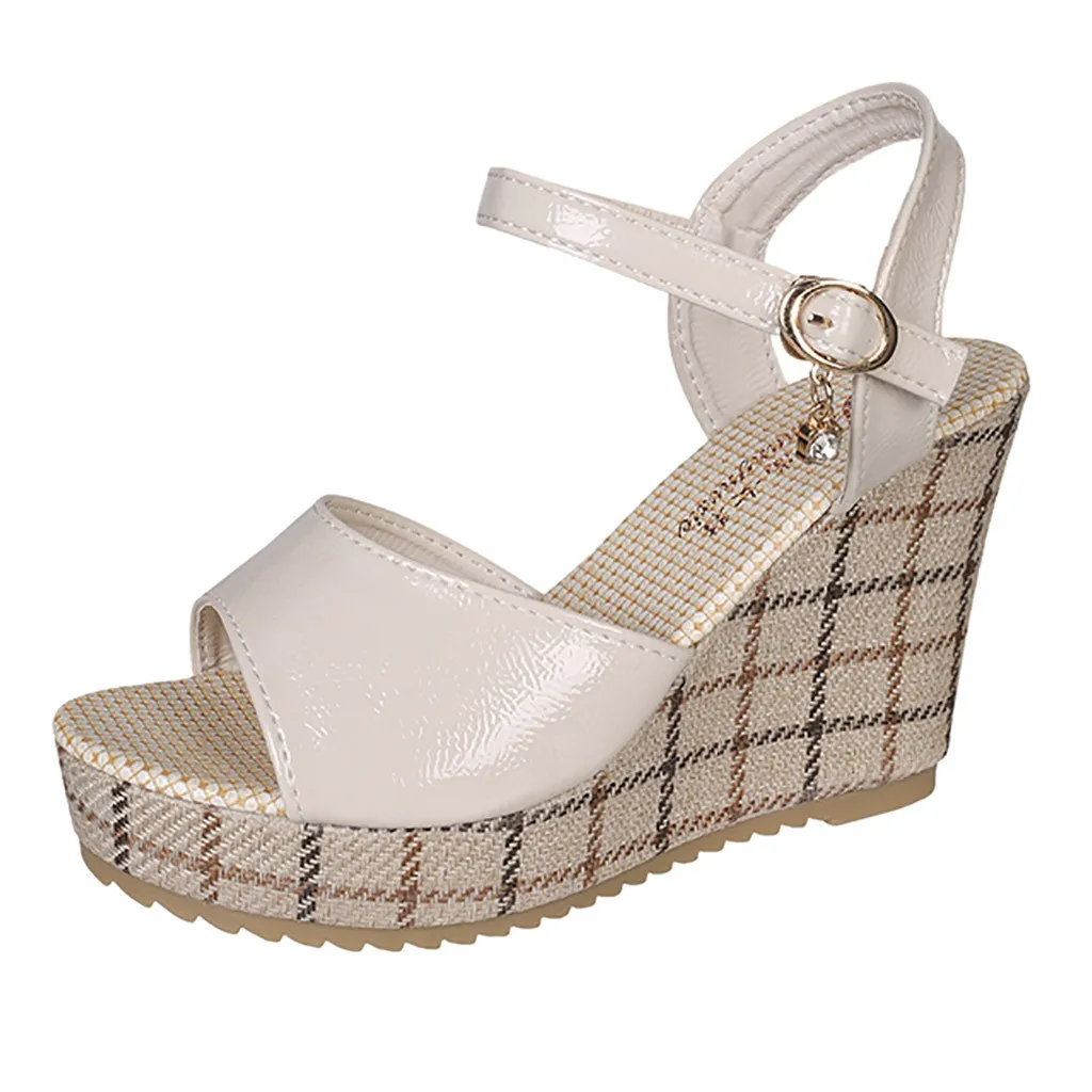 Женские босоножки на танкетке SAGACE летние в римском стиле толстой подошве с