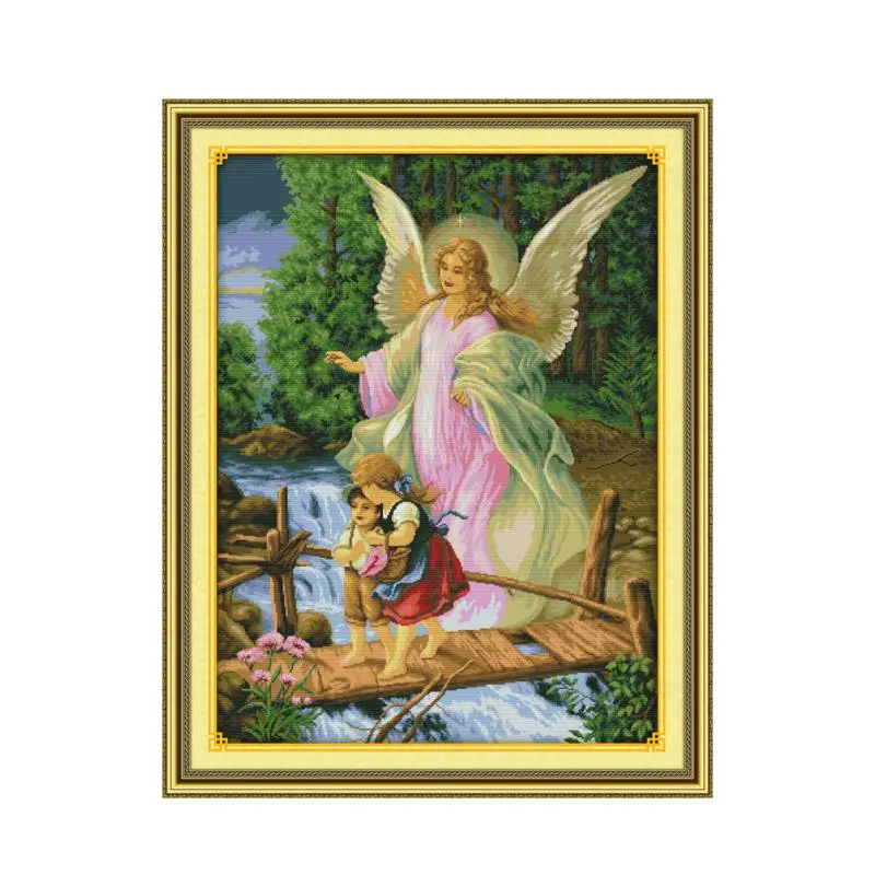 Joy Sunday Angel Escort China 11CT 14CT Набор для вышивки крестиком милая маленькая девочка вышивка крестиком ручная работа забавная живопись