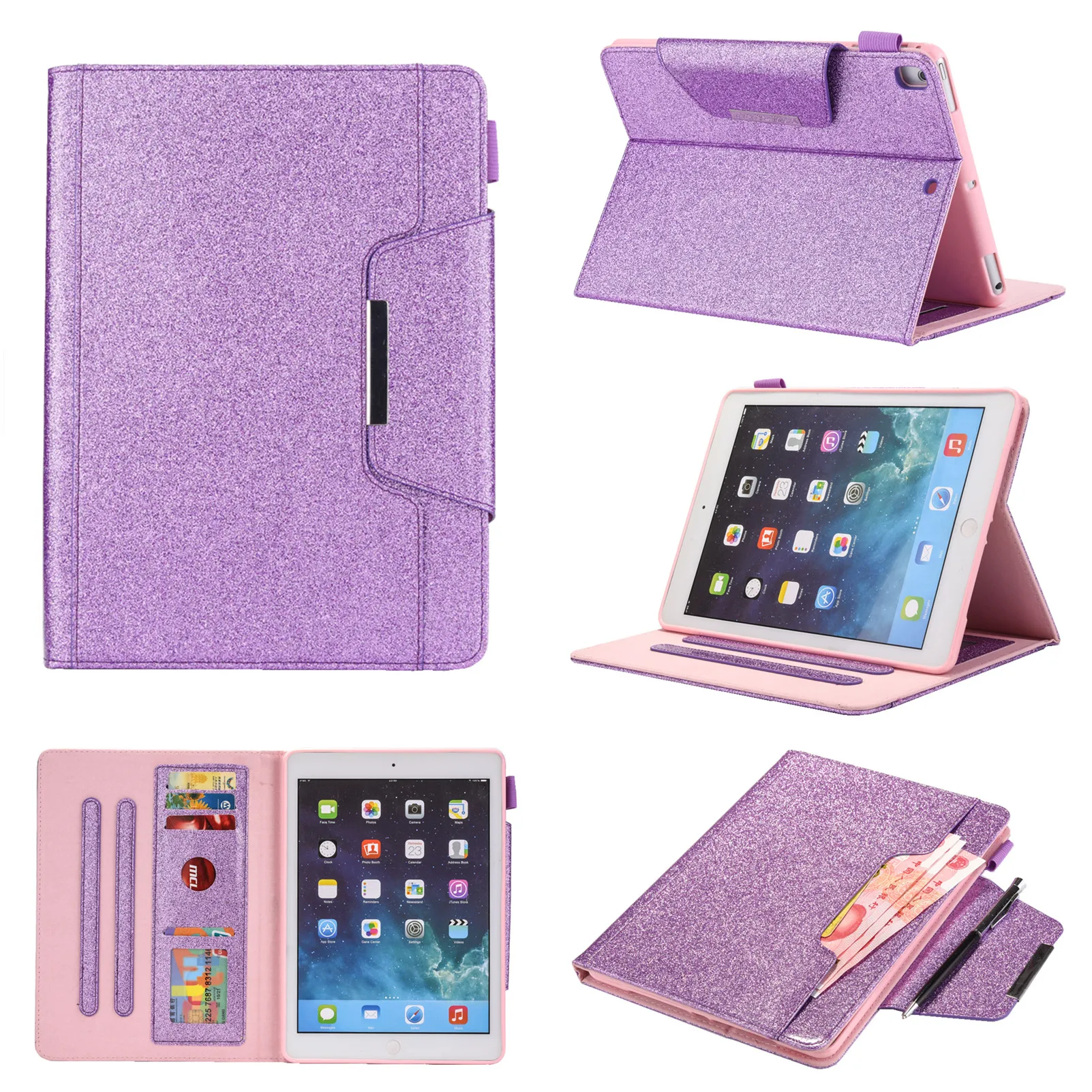 Магнитный блестящий чехол для iPad 2018 2017 9 7 Air 2 1 Pro чехлы умный флип с подставкой и