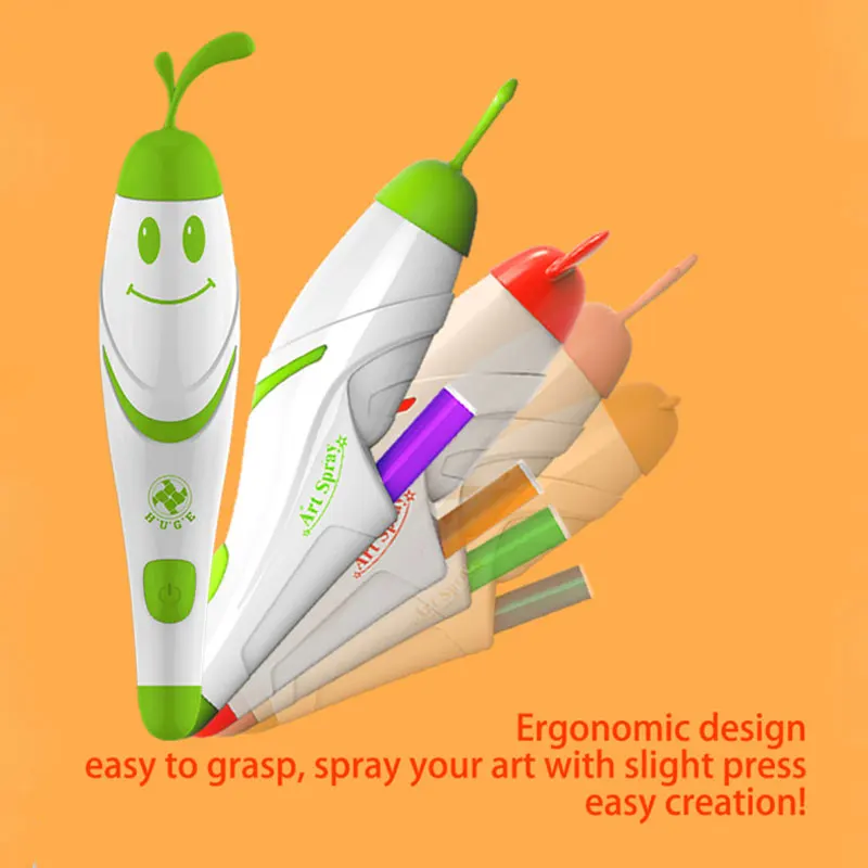 Набор электронных маркеров для аэрографа с распылителем магические цветные